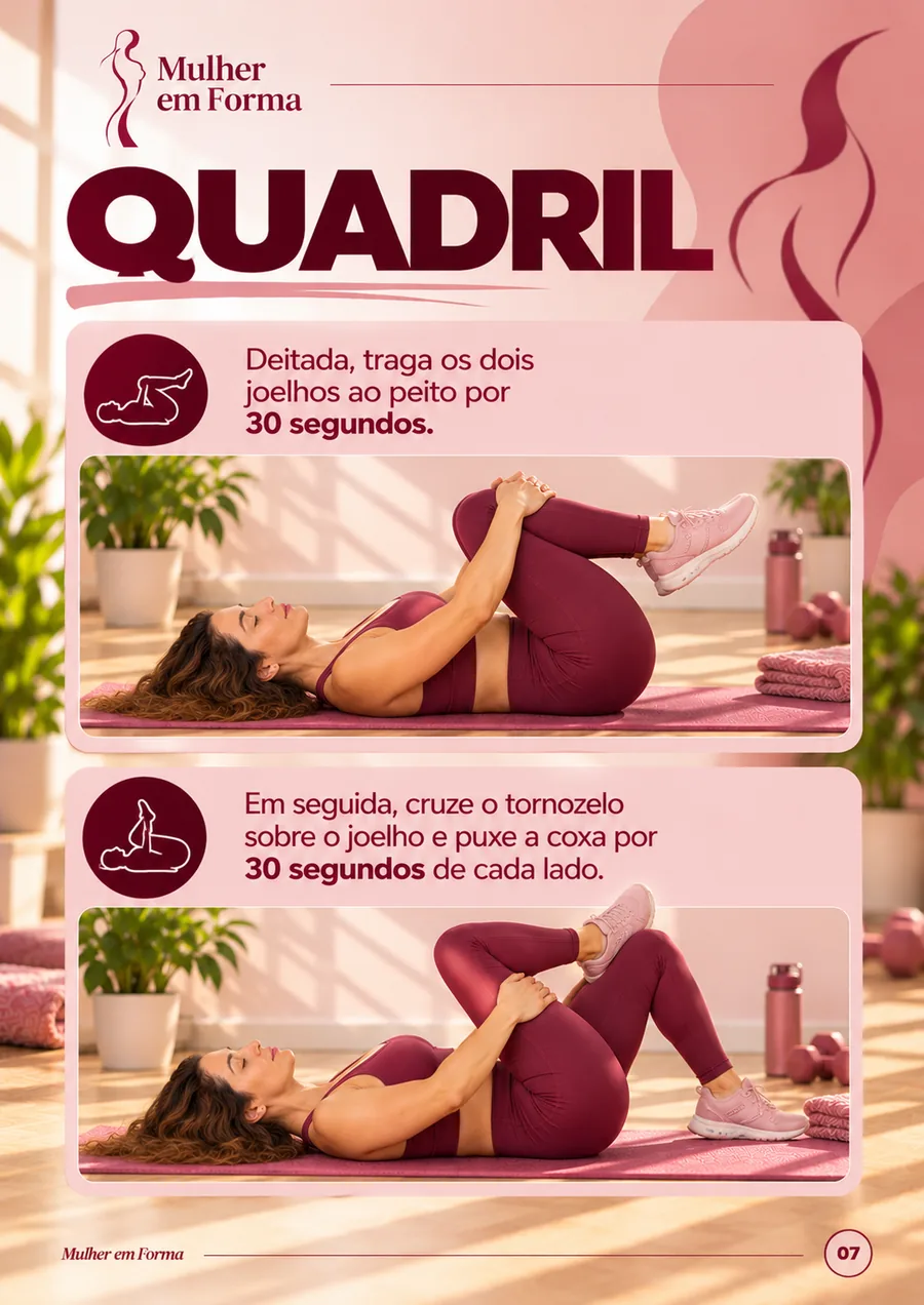 Página de alongamento de quadril