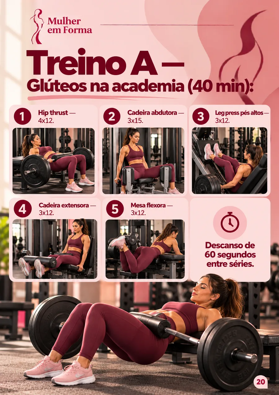 Treino A na academia